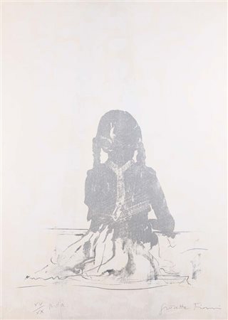 Giosetta Fioroni (Roma 1932 - 0) Autoritratto a 7 anni 1989 Firma e...