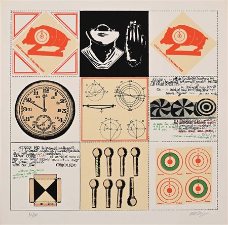 Lucio Del Pezzo (Napoli 1933 - 0) Senza titolo Firma e numerazione "Del Pezzo...