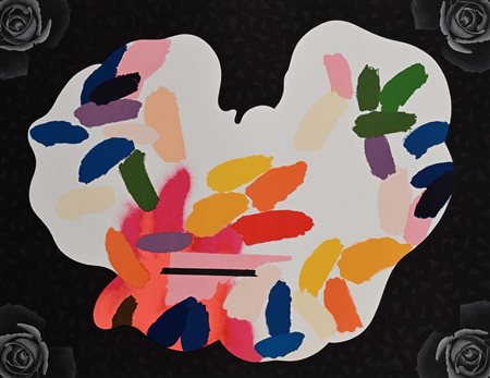 Concetto Pozzati (Vo' 1935 - Bologna 2017) Rose 1972 Firma, data e...