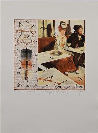 Michel Viot (1941) Hommge a Degas (L'absinthe) 1983 Firma, titlo, data e...