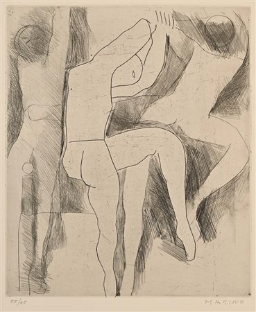 Marino Marini (Pistoia 1901 - Viareggio 1980) Senza titolo Firma e...