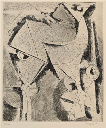 Marino Marini (Pistoia 1901 - Viareggio 1980) Senza titolo Firma e...