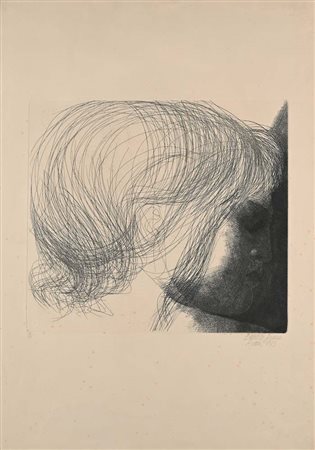 Emilio Greco (Catania 1913 - Roma 1995) Ritratto di fanciulla 1973 Firma,...