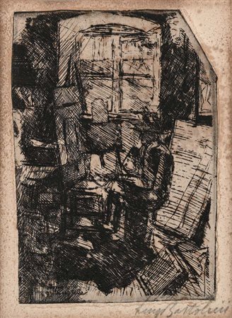 Luigi Bartolini (Cupramontana 1892 - Roma 1963) Firma a matita in basso a...