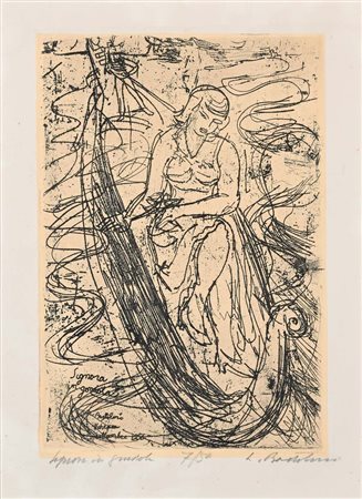 Luigi Bartolini (Cupramontana 1892 - Roma 1963) Signora in gondola 1956...