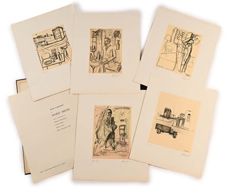 Mario Sironi (Tempio Pausania 1885 - Milano 1961) Sette acquaforti di Mario...