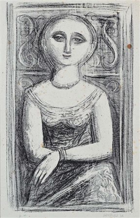 Massimo Campigli (Berlino 1895 - Saint-Tropez 1971) Figura 1944 Firma data e...