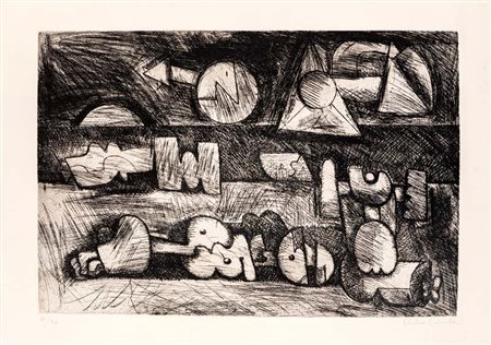 Pietro Cascella (Pescara 1921 - Pietrasanta 2008) Senza titolo Firma e...