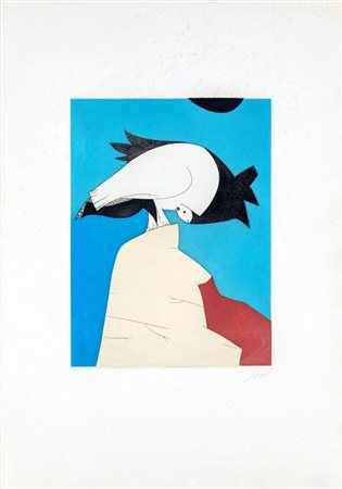 Gianni Dova (Roma 1925 - Pisa 1991) Mi specchio in me stesso Firma e...