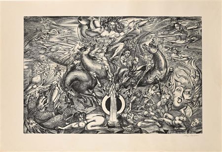 Aligi Sassu (Milano 1912 - Pollenca 2000) L'apocalisse Firma e numerazione...