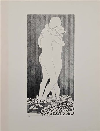 Attilio Steffanoni (Bergamo 1938) Abbraccio 1972 Firma, data, titolo e...