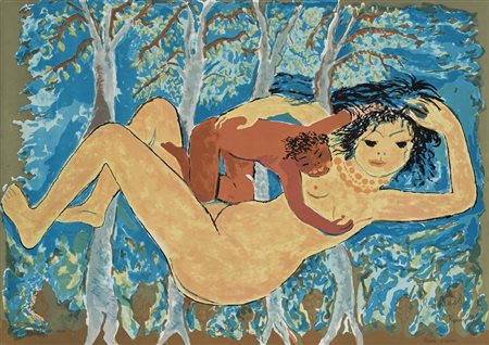 Antonietta Raphael Mafai (Kaunas 1895 - Roma 1975) Figure nel bosco 1976...