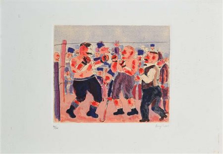 Franz Borghese (Roma 1941 - Roma 2005) Lotto di due acquaforti 1) I...