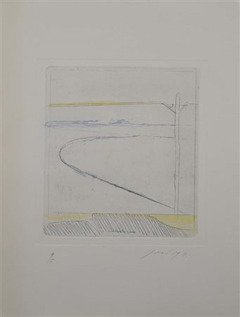 Piero Guccione (Scicli 1935 - Modica 2018) Zona d'Ombra 1972 Firma, data e...