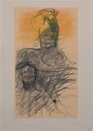 Piero Guccione (Scicli 1935 - Modica 2018) La fontana del Tritone Firma,...