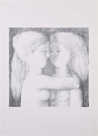 Antonio Bueno (Berlino 1918 - Fiesole 1984) Due fanciulle Firma e numerazione...