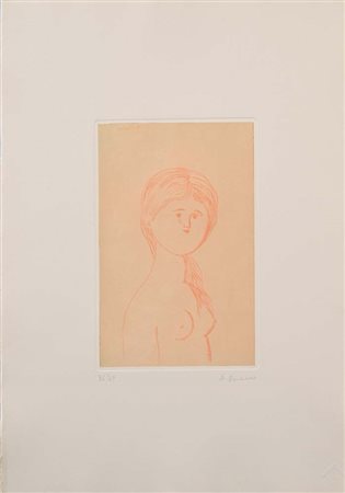 Antonio Bueno (Berlino 1918 - Fiesole 1984) Fanciulla Firma e numerazione "A....