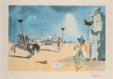 Salvador Dalì (Figueres 1904 - Figueres 1989) Papillon Firma e numerazione...