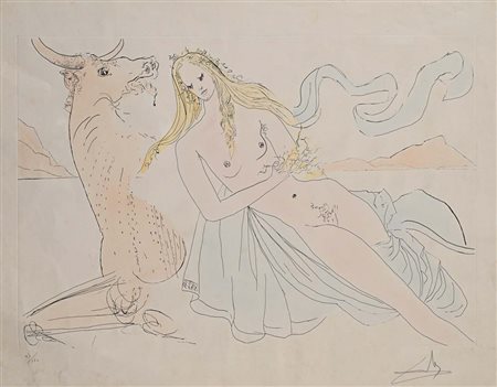 Salvador Dalì (Figueres 1904 - Figueres 1989) Nudo di donna 1971 Firma e...