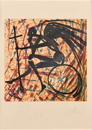 Salvador Dalì (Figueres 1904 - Figueres 1989) Vetrata di Figueroa Firma e...