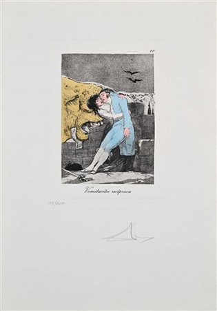 Salvador Dalì (Figueres 1904 - Figueres 1989) Vomitacion Reciproca Firma e...