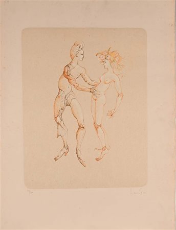 Leonor Fini (Buenos Aires 11 maggio 1904 - Parigi 18/01/1996) Due figure...