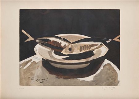 Georges Braque (Argenteuil, Francia 1882 - Parigi, Francia 1963) Poissons...