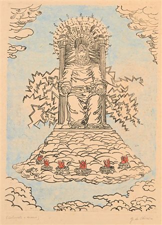 Giorgio De Chirico (Volo 1888 - Roma 1978) Zeus 1976 Firma e numerazione "G....