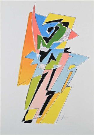 Gino Severini (Cortona 1883 - Parigi 1966) Senza titolo Firma in lastra....