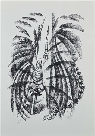 Gerardo Dottori (Perugia 1884 - Perugia 1977) Senza titolo 1971 Firma, data e...