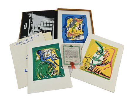 Remo Brindisi (Roma 1918 - Lido Di Spina 1996) I sette vizi capitali 1981...