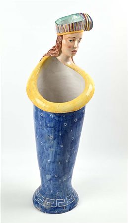 Ceramica Artistica Solimene () Grande vaso in ceramica dipinta e smaltata Il...