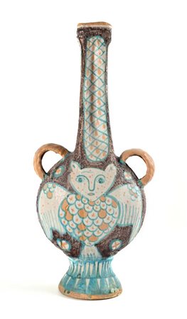 C.a.s. Vietri () Grande vaso anfora in terracotta dipinta La decorazione,...