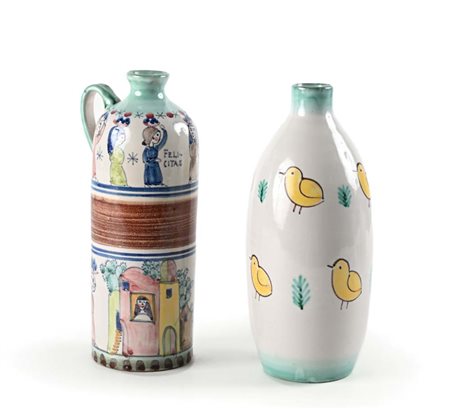 Vincenzo Pinto (Vietri sul Mare 1870 - Vietri sul Mare 1939) Lotto di un vaso...