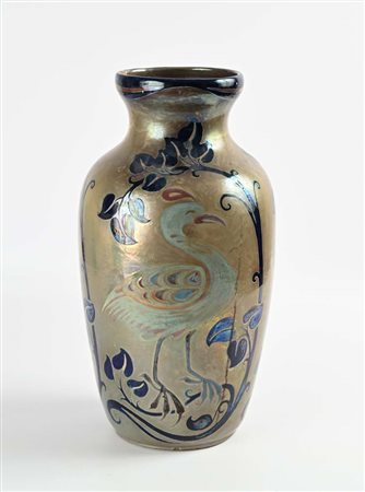 Galileo Chini (Firenze 1873 - Firenze 1956) Vaso in ceramica a lustro...