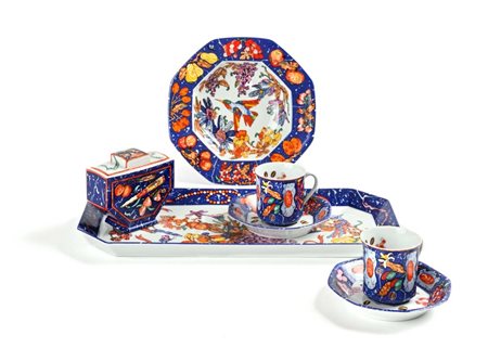 () Servizio Tete a tete Hermes Servizio completo di vassoio, due tazzine con...