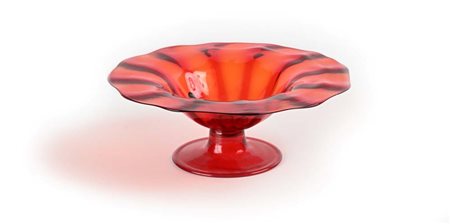 Vittorio Zecchin (maniera di) (Murano 1878 - Murano 1947) Alzatina in vetro...