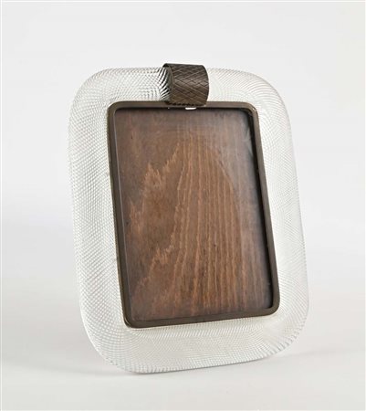 Seguso Murano () Cornice in Vetro di Murano incolore lavorato a torchon,...