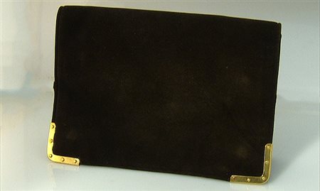 CARTIER POCHETTE DI CARTIER LONDRA ANNI '30 CA. In velluto nero e pelle con...