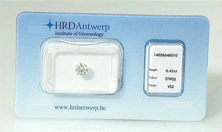 PIETRE SCIOLTE DIAMANTE IN BLISTER. Taglio brillante di cts. 0,43 colore J...