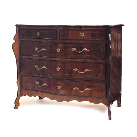 MOBILE DEL XVIII SECOLO CASSETTONE LASTRONATO IN LEGNI VARI, XVIII SECOLO,...