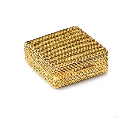 OGGETTISTICA VARIA SCATOLINA PORTAPILLOLE IN ORO GIALLO 18KT, XX SECOLO,...