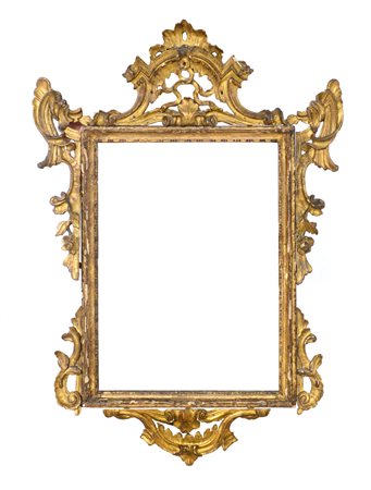 MOBILE DEL XVIII SECOLO SPECCHIERA IN LEGNO SCOLPITO E DORATO, VENETO, XVIII...