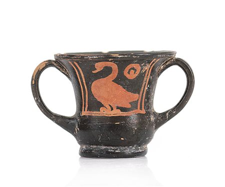 ARCHEOLOGIA PICCOLO CANTAROS A FIGURE ROSSE, MAGNA GRECIA, IV SECOLO A.C.,...
