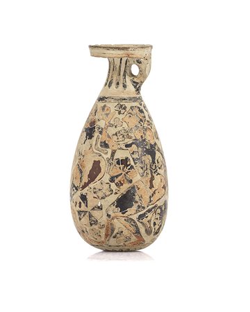 ARCHEOLOGIA ARYBALLOS ETRUSCO CORINZIO IN TERRACOTTA VERNICIATA, VI SECOLO...