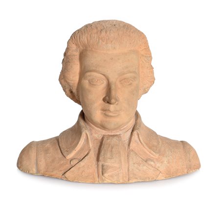 SCULTORE DEL XX SECOLO Busto di Mozartscultura in terracotta cm. 28,5x37x19,...