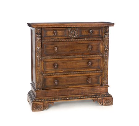 MOBILE DEL XIX SECOLO MOBILETTO IN NOCE, FINE XIX SECOLO, a quattro cassetti...