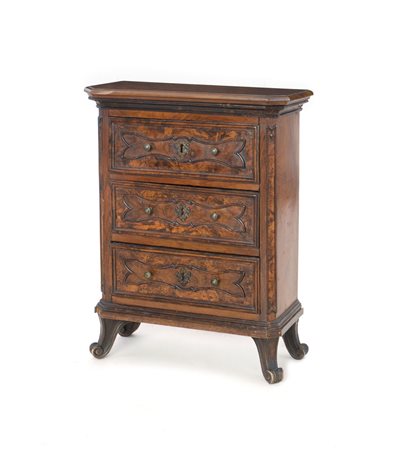 MOBILE DEL XX SECOLO MOBILETTO IN NOCE E RADICA DI NOCE CON ELEMENTI DEL...