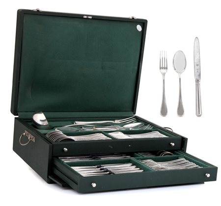 ARGENTI RECENTI SERVIZIO DI POSATE IN ARGENTO, ALESSANDRIA, CESA, XX SECOLO,...