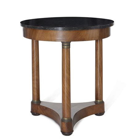 MOBILE DEL XIX SECOLO TAVOLO IN STILE IMPERO, XIX SECOLO, piano in marmo...